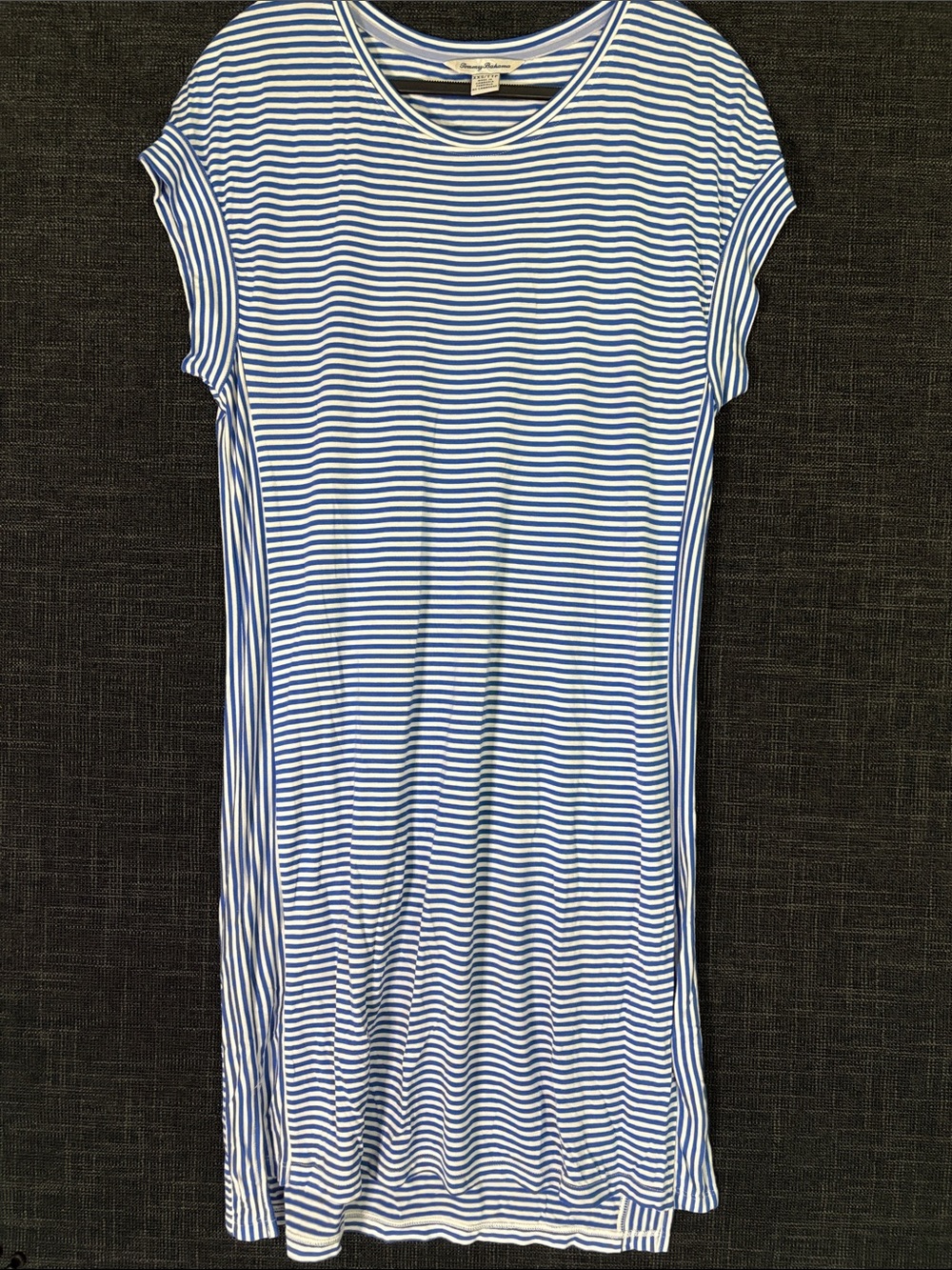 Tommy Bahama Blue and White Striped Tee Dress